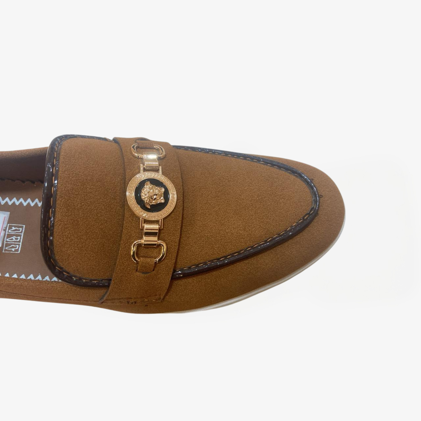 Men’s Brown Suede Bit Loafer – White Sole