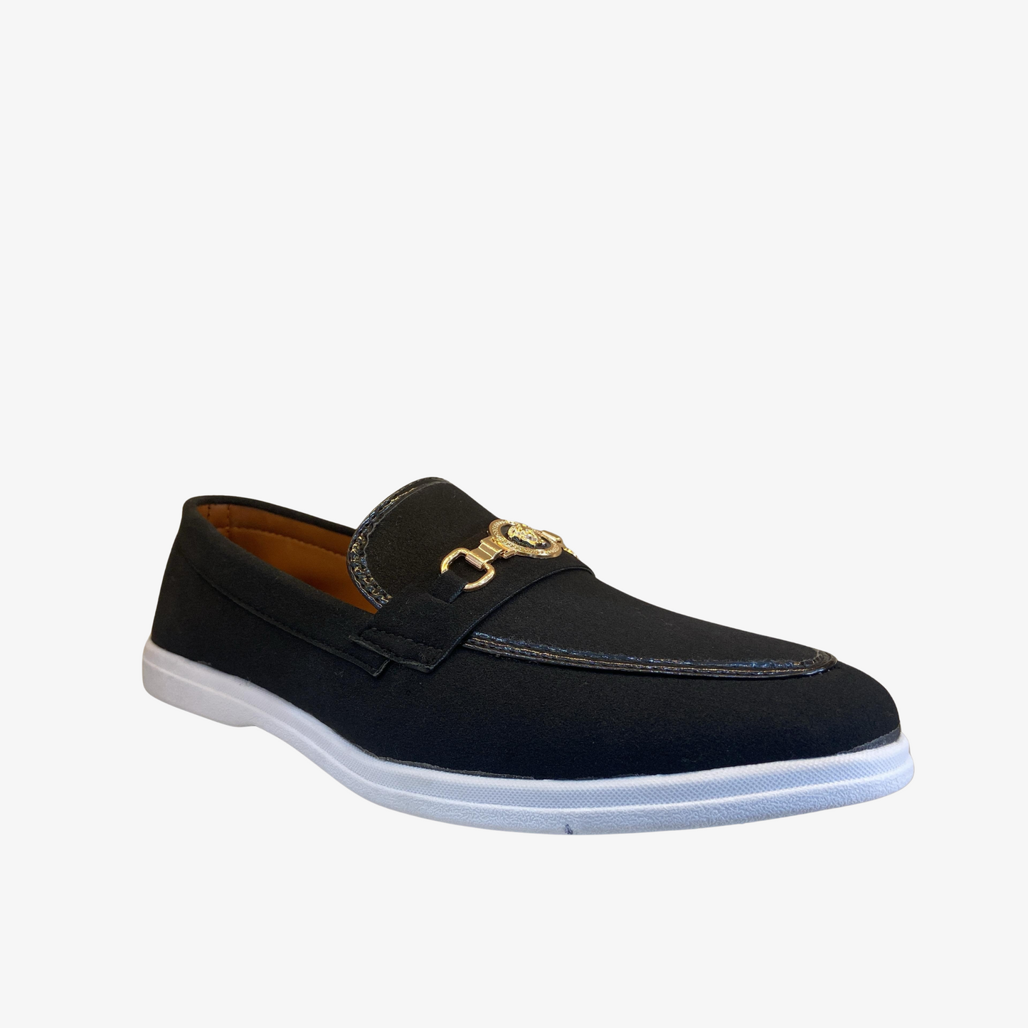 Men’s Brown Suede Bit Loafer – White Sole